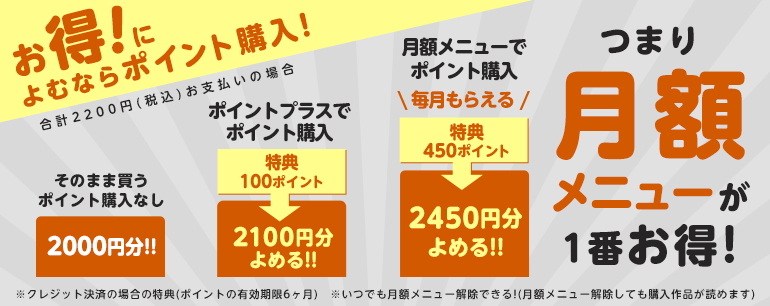 コミックシーモアはお得な月額コースもある