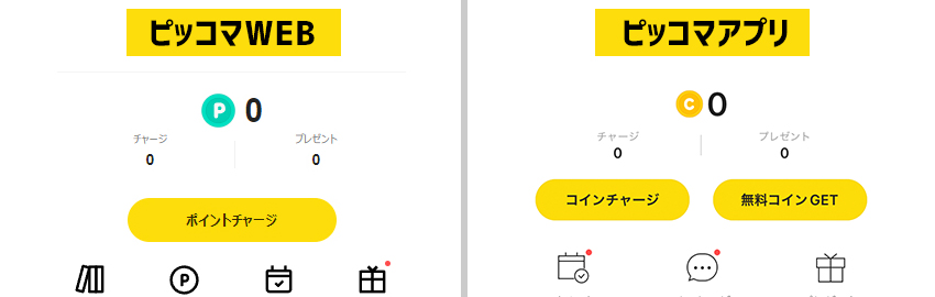 ピッコマの「コイン」と「ポイント」の違い